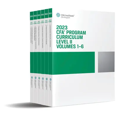2023 Učebné osnovy programu Cfa II. stupňa Box Set - 2023 Cfa Program Curriculum Level II Box Set