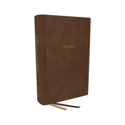 Kjv, Foundation Study Bible, Large Print, Leathersoft, Brown, Red Letter, Thumb Indexed, Comfort Print: Svätá Biblia, verzia kráľa Jakuba - Kjv, Foundation Study Bible, Large Print, Leathersoft, Brown, Red Letter, Thumb Indexed, Comfort Print: Holy Bible, King James Version