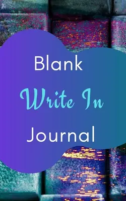Prázdny denník na písanie (fialovo modrý abstraktný obal) - Blank Write In Journal (Purple Blue Abstract Art Cover)