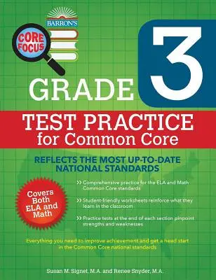 Core Focus Grade 3: Testovacie cvičenia pre spoločný základ - Core Focus Grade 3: Test Practice for Common Core