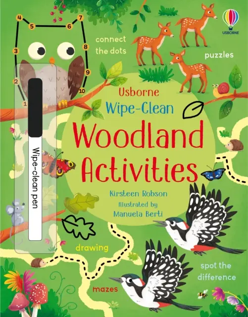 Stieranie a čistenie aktivít v lese - Wipe-Clean Woodland Activities