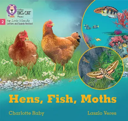 Sliepky, ryby, mole - Fáza 2 Sada 5 Blending Practice - Hens, Fish, Moths - Phase 2 Set 5 Blending Practice