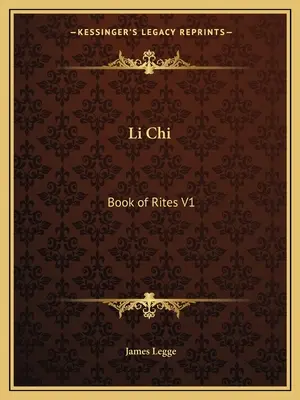 Li Či: Kniha obradov V1 - Li Chi: Book of Rites V1