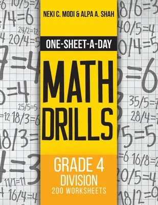 Matematické cvičenia na jeden deň: 200 pracovných listov (12. kniha z 24) - One-Sheet-A-Day Math Drills: Grade 4 Division - 200 Worksheets (Book 12 of 24)