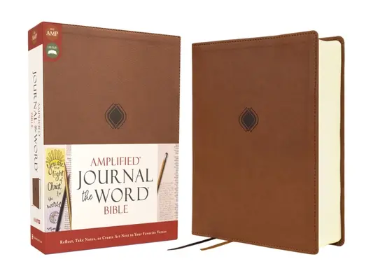 Amplified Journal the Word Bible, Leathersoft, hnedá farba: Premýšľajte, robte si poznámky alebo vytvárajte umelecké diela vedľa svojich obľúbených veršov - Amplified Journal the Word Bible, Leathersoft, Brown: Reflect, Take Notes, or Create Art Next to Your Favorite Verses