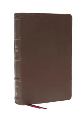 Kjv, Veľká jednoslúpcová referenčná Biblia v osobnej veľkosti, pravá koža, hnedá farba, červené písmená, pohodlná tlač: Svätá Biblia, verzia kráľa Jakuba - Kjv, Personal Size Large Print Single-Column Reference Bible, Genuine Leather, Brown, Red Letter, Comfort Print: Holy Bible, King James Version