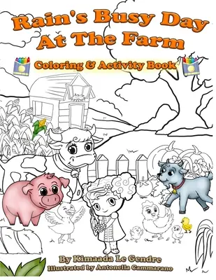 Dážď je rušný deň na farme Omaľovánky - Rain's Busy Day At The Farm Coloring Book