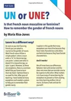 Un alebo Une? Je toto francúzske slovo mužského alebo ženského rodu? - Un or Une? Is this French word masculine or feminine?