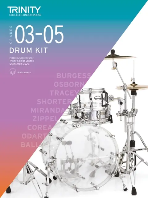 Trinity College London Súbor bubeníkov 2020-2023. Triedy 3-5 - Trinity College London Drum Kit 2020-2023. Grades 3-5