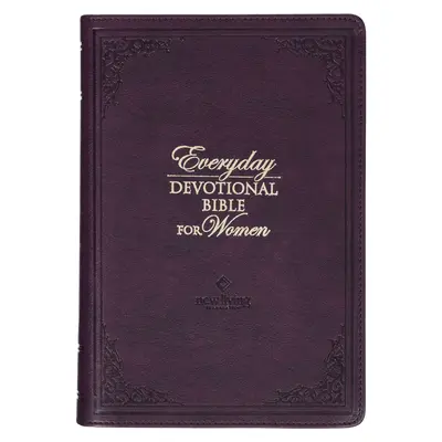 NLT Svätá Biblia na každý deň Biblia pre ženy New Living Translation, vegánska koža, fialový reliéf - NLT Holy Bible Everyday Devotional Bible for Women New Living Translation, Vegan Leather, Purple Debossed