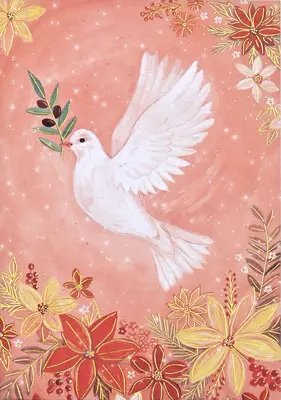 Krídla mieru Malé prázdninové pohľadnice v krabičke - Wings of Peace Small Boxed Holiday Cards