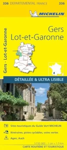 Gers Lot-et-Garonne - Miestna mapa Michelin 336 - Gers  Lot-et-Garonne - Michelin Local Map 336