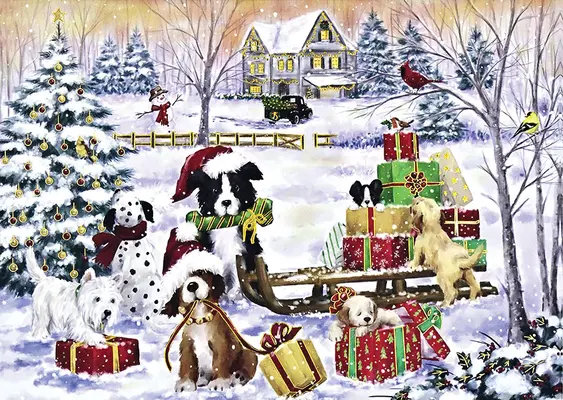 Furry Festivities Deluxe Boxed Holiday Cards