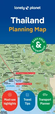 Lonely Planet Thajsko Plánovacia mapa - Lonely Planet Thailand Planning Map