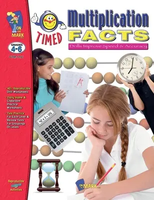 Násobenie načasované na precvičovanie faktov pre 4. až 6. ročník - Timed Multiplication Drill Facts Grades 4-6