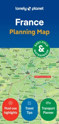 Lonely Planet Francúzsko Plánovacia mapa - Lonely Planet France Planning Map