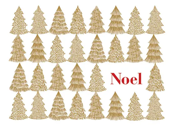 Zlatý háj Luxusné prázdninové pohľadnice v krabici - Golden Grove Deluxe Boxed Holiday Cards