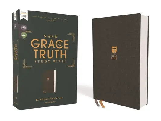 Nasb, The Grace and Truth Study Bible, Cloth Over Board, Gray, Red Letter, 1995 Text, Comfort Print - Nasb, the Grace and Truth Study Bible, Cloth Over Board, Gray, Red Letter, 1995 Text, Comfort Print