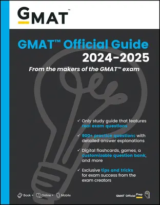 Oficiálna príručka k testu GMAT 2024-2025: Kniha + online banka otázok - GMAT Official Guide 2024-2025: Book + Online Question Bank