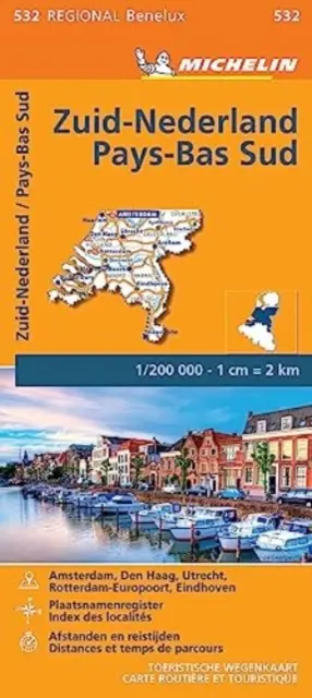Holandsko juh - Regionálna mapa Michelin 532 - Netherlands South - Michelin Regional Map 532