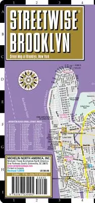 Streetwise Brooklyn Map - Laminovaná mapa centra mesta Brooklyn, New York - Streetwise Brooklyn Map - Laminated City Center Street Map of Brooklyn, New York