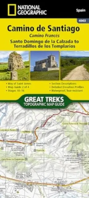 Mapa Camino de Santiago 2 zo 4 [Santo Domingo de la Calzada - Terradillos de Los Templarios] - Camino de Santiago 2 of 4 Map [Santo Domingo de la Calzada to Terradillos de Los Templarios]