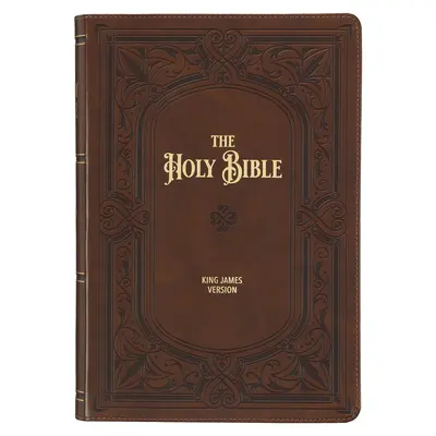Biblia KJV Study Bible, veľká tlač Svätá Biblia verzie kráľa Jakuba, záložky na palec, stužky, umelá koža Sedlo Tan v rámčeku s reliéfom Art Nouveau - KJV Study Bible, Large Print King James Version Holy Bible, Thumb Tabs, Ribbons, Faux Leather Saddle Tan Framed Art Nouveau Debossed