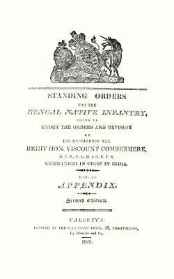Stály rozkaz pre bengálsku domorodú pechotu 1829 - Standing Orders for the Bengal Native Infantry 1829