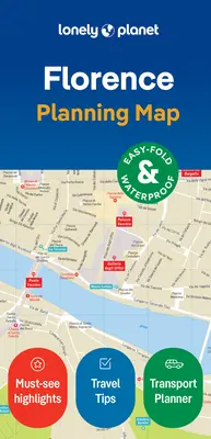 Lonely Planet Florencia: mapa mesta 2 - Lonely Planet Florence City Map 2