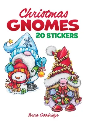 Vianoční škriatkovia: 20 samolepiek - Christmas Gnomes: 20 Stickers