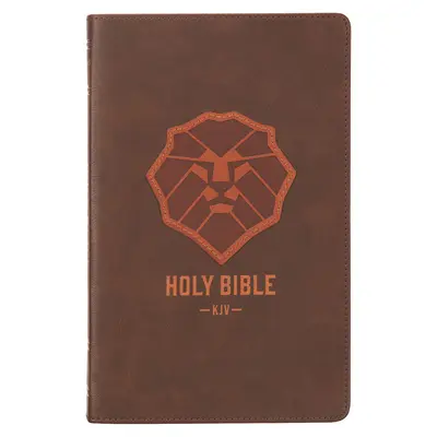 Biblia KJV pre deti, 40 strán plnofarebných študijných pomôcok, prezentačná strana, fixka na stuhe, Svätá Biblia pre deti vo veku 8-12 rokov, emblém leva, umelá koža Flexibl - KJV Kids Bible, 40 Pages Full Color Study Helps, Presentation Page, Ribbon Marker, Holy Bible for Children Ages 8-12, Lion Emblem Faux Leather Flexibl