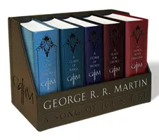 Hra o tróny v koženej škatuli: A Game of Thrones, Clash of Kings, Storm of Swords, Feast for Crows, and a Dance with Dragons - A Game of Thrones Leather-Cloth Boxed Set: A Game of Thrones, a Clash of Kings, a Storm of Swords, a Feast for Crows, and a Dance with Dragons