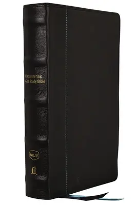 Encountering God Study Bible (Biblia na stretnutie s Bohom): (Nkjv, čierna pravá koža, červené písmená, pohodlná tlač, palec na konci) - Encountering God Study Bible: Insights from Blackaby Ministries on Living Our Faith (Nkjv, Black Genuine Leather, Red Letter, Comfort Print, Thumb Ind