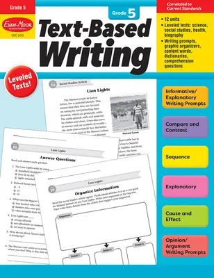Písanie na základe textu, pomôcka pre učiteľa pre 5. ročník - Text-Based Writing, Grade 5 Teacher Resource