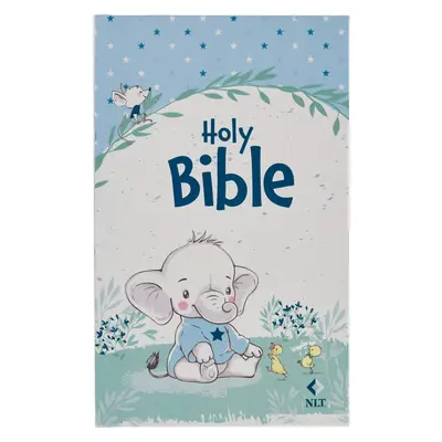 NLT Keepsake Svätá Biblia pre malých chlapcov Krst Veľká noc, New Living Translation, modrá - NLT Keepsake Holy Bible for Baby Boys Baptism Easter, New Living Translation, Blue