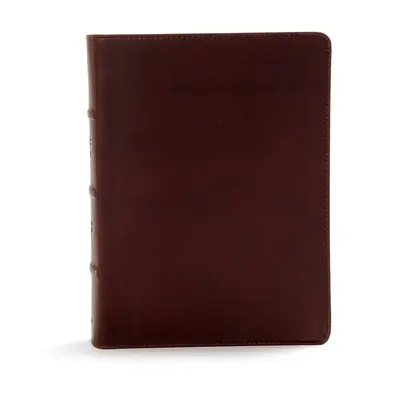Študijná Biblia CSB, hnedá pravá koža, indexovaná: Červené písmo, študijné poznámky a komentár, ilustrácie, značkovacia páska, šitá väzba, ľahko čitateľná bibl. - CSB Study Bible, Brown Genuine Leather, Indexed: Red Letter, Study Notes and Commentary, Illustrations, Ribbon Marker, Sewn Binding, Easy-To-Read Bibl